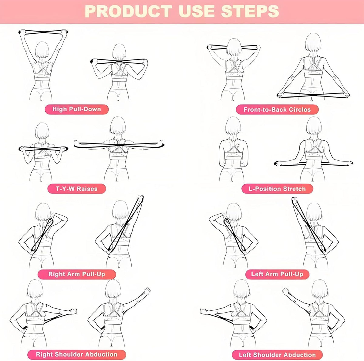 URSINES Figure 8 Resistance Band for Everyday Home Fitness & Movement